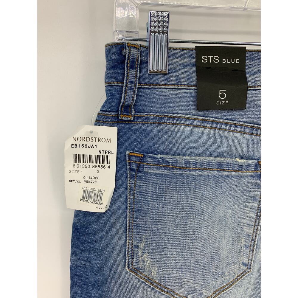 STS Blue Shorts Junior Women's Size 5 Distressed Denim Jean Blue NWT - Picture 5 of 5